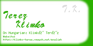 terez klimko business card